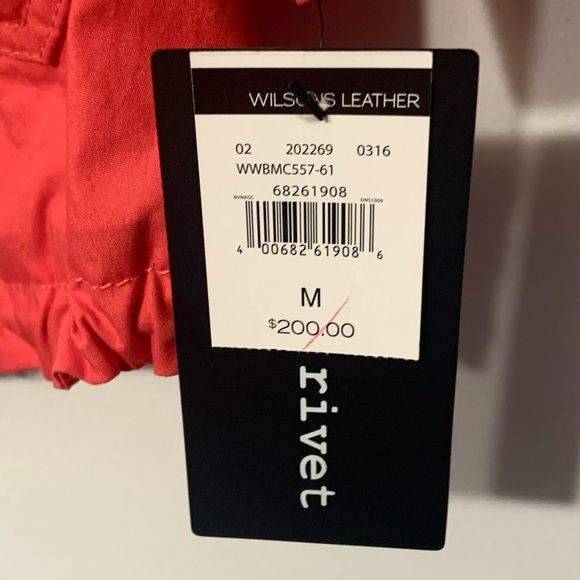 ** Black Rivet Red and Black Lightweight Zip Up Jacket 100% Cotton Size Medium - Picture 3 of 13